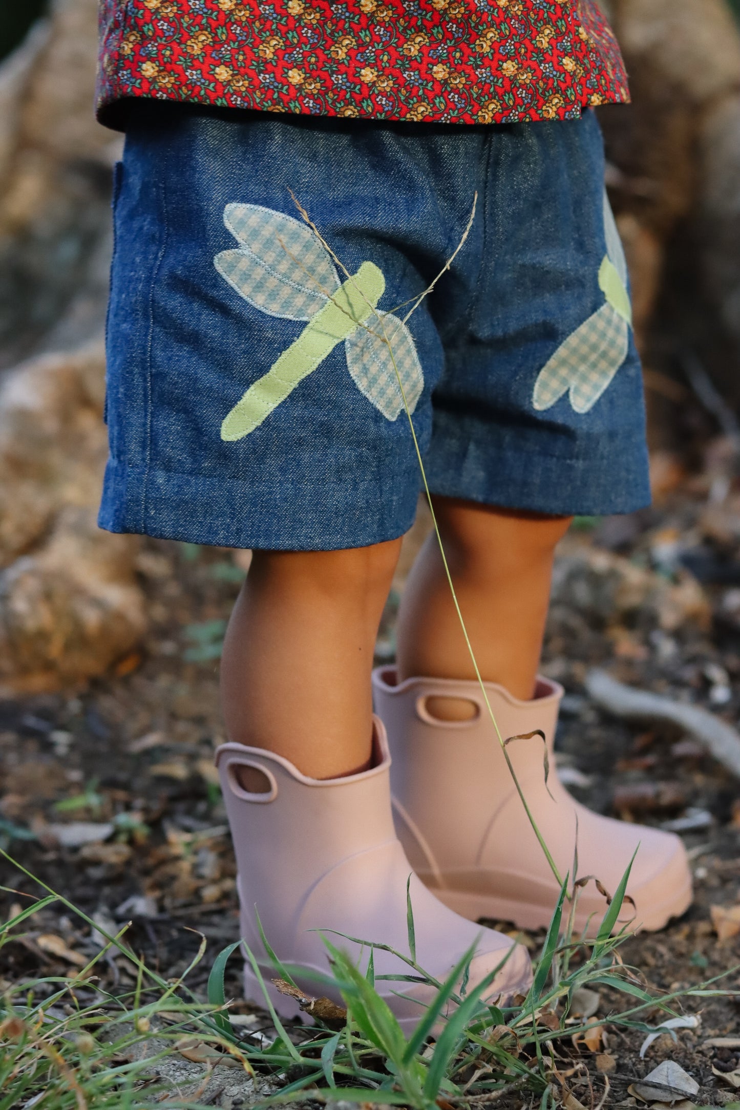Dragonfly Applique Shorts
